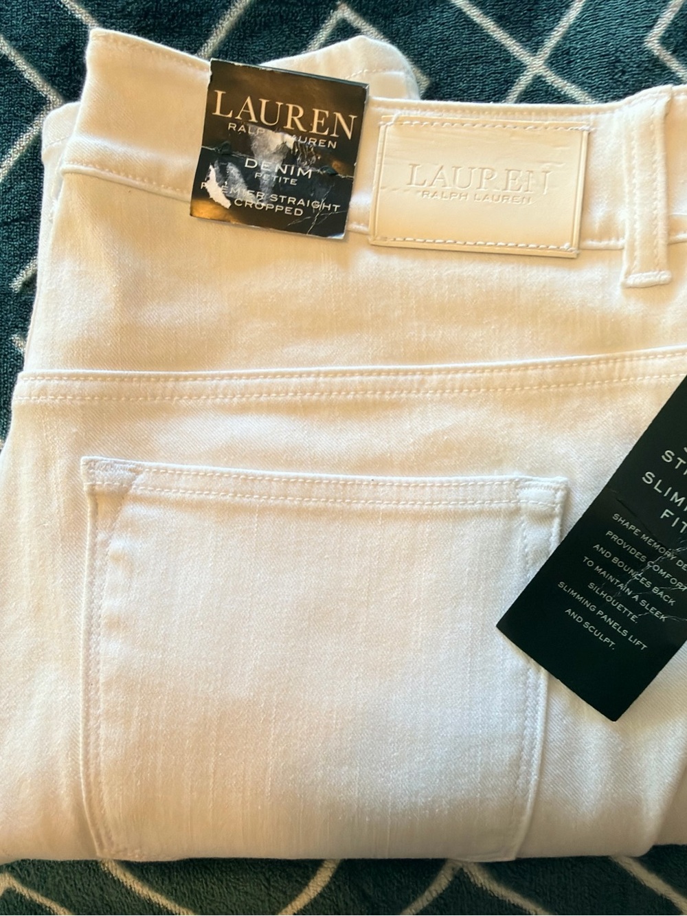 Lauren Ralph Lauren White Straight Leg Crop Jeans